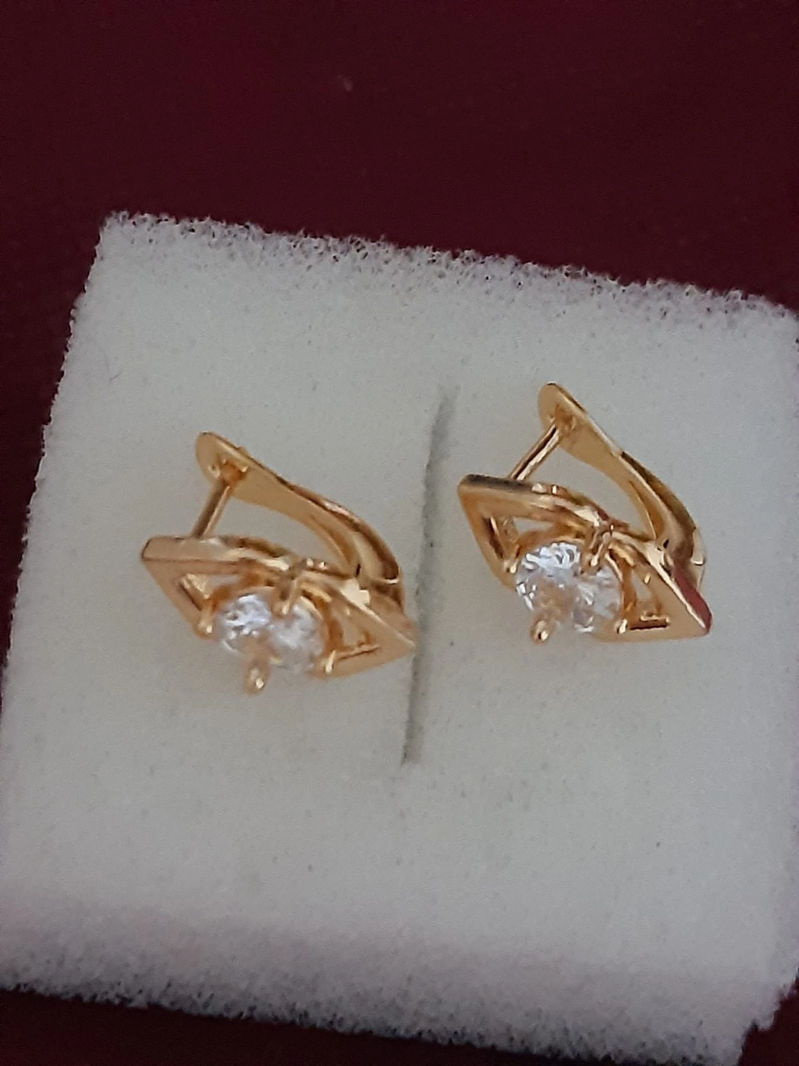 Boucles d'oreilles zircone, bain doré – photo 3